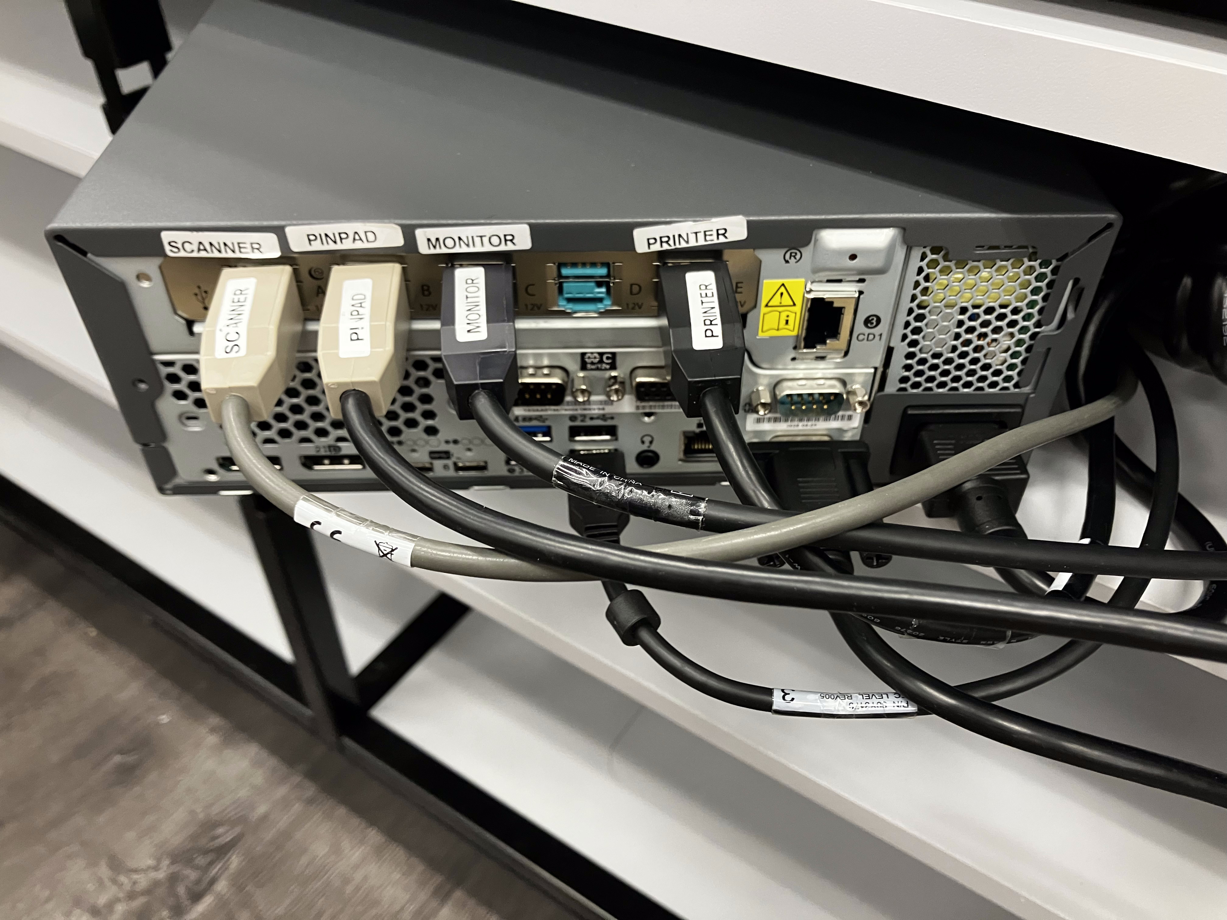 POS system cabling